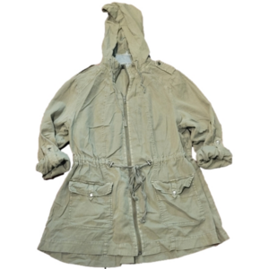 Torrid Khaki Green (Distressed Color) Military/Utility Hooded Jacket Size 2 (2X)